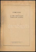 1952 Bp., Útmutató az MHK Bizottságok tanfolyama számára, 35p