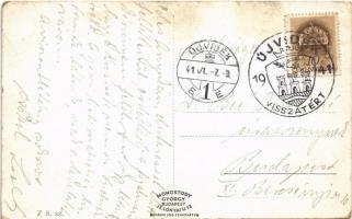 1941 Újvidék, Novi Sad; Pétervárad, közúti híd / Grad Petrovaradin / Festung Peterwardein / castle, ...