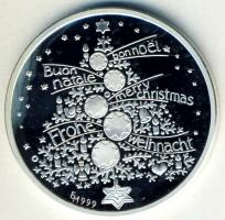 NSZK 1993. "Karácsony-Halstenbek" Ag emléklérem, 15g T:PP Díszdobozban, tanúsítvánnyal!