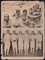 1936 A Berlini Olimpiai Játékok füzete, sok képpel illusztrált, szakadásokkal