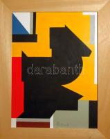 Dévényi János (1956-): Figura; akrill, papír, szignált keretben 40x30cm