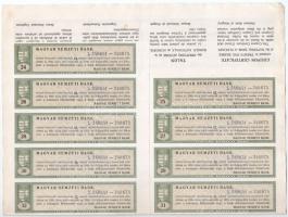 Budapest 1924. "Magyar Nemzeti Bank" 25db részvénye egyben, egyenként 100K-ról, szelvények...