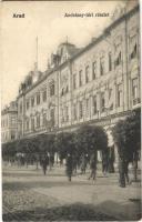 1910 Arad, Andrássy tér, Singer Sándor, Sugár József üzlete, Központi szálloda / street, shops, hotel (EK)