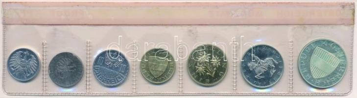 Ausztria 1972. 2gr-10Sch (7xklf) forgalmi sor lezárt fólia tokban T:PP tokon ragasztásnyom Austria 1...