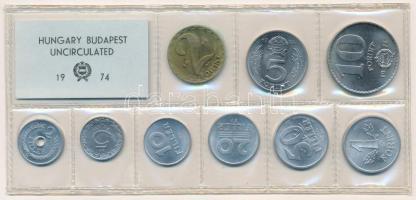 1974. 2f-10Ft (9xklf) érmés forgalmi sor fóliatokban T:1