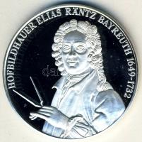 NSZK DN "Bayreuth-Fama-Brunnen-Elias Räntz udvari szobrász" Ag emlékérem 14,8g T:PP