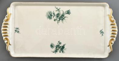 Schönwald virágmintás porcelán készlet: Leveses tál fedéllel, 3 db lapos kínáló, 2 db mély kínáló tá...