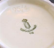 Schönwald virágmintás porcelán mokkás készlet, hiányos: Kanna fedéllel, kiöntő, 7 db csésze, 11 db a...