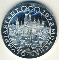 NSZK 1972. "München-Olimpia, futás" Ag emlékérem 14,8g T:PP