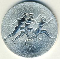 NSZK 1972. "München-Olimpia, futás" Ag emlékérem 14,8g T:PP