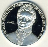 NSZK 1985. "Bayreuth-Reitzensteinsches palota" Ag emlékérem 14,8g T:PP