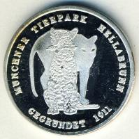 NSZK 1986. "Hellabrunn-75 éves az állatkert" Ag emlékérem 10g T:PP