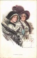 1915 A Passing Glance Lady art postcard. Reinthal & Newman Pubs. No. 609. s: Harrison Fisher (EK)