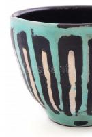 Gorka Lívia (1925-2011): Iparművészeti Vállalatos tálka, mázas kerámia, jelzett, apró kopásnyomokkal...