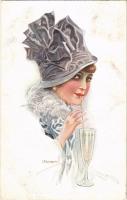 1917 Lady art postcard. ERKAL Künstler-Serie 315/3. s: Usabal (fl)