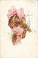 1922 Lady art postcard. ERKAL Nr. 368/4. (EB)