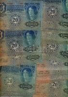 1913. 20K II.kiadás "Deutschösterreich" fny-sal (50x) T:II,II/III,III(kevés)