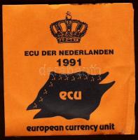 Hollandia 1991. 25Ecu Ag "25. házassági évforduló" T:PP Csak 25.000db! Díszdobozban, tanús...