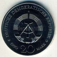 NDK 1990. 20M "Brandenburgi kapu-Berlin" T:1 Díszdobozban, tanúsítvánnyal!