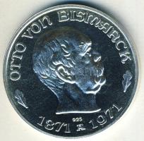 NSZK 1971. "Otto von Bismarck" Ag emlékérem 20g T:PP