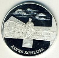 NSZK DN "Bayreuth-vásártér, kastély" Ag emlékérem 14,9g T:PP