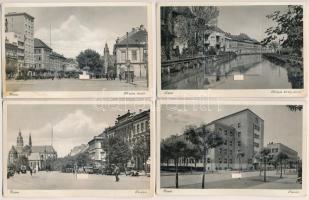 Kassa, Kosice; - 4 db régi leporello képeslap / 4 pre-1945 leporello postcards