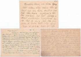 9 db magyar második világháborús zsidó KMSZ (közérdekű munkaszolgálatos) tábori posta munkatáborokbó...