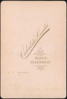 cca 1885 Idős férfi portréja, keményhátú fotó Ciehulski és Csonka marosvásárhelyi műterméből, 16×10,...