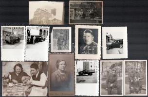 cca 1890-1950 érdekes vegyes fotó gyűjtemény. Népviseletes pár, katonai fotók, kabinetfotók kb 20 db
