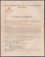 1914 Hadi kölcsön aláírási felhívás 4p.