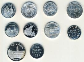 NSZK 10db klf zseton, benne pénzutánzatok T:1,PP