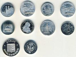 NSZK 10db klf zseton, benne pénzutánzatok T:1,PP