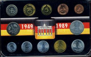 NSZK + NDK 1990. 1Pf-1M (2x) "Egyesülés" közös szettben T:1