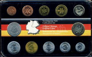 NSZK + NDK 1990. 1Pf-1M (2x) "Egyesülés" közös szettben T:1