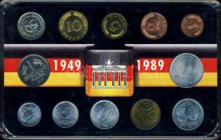 NSZK + NDK 1990. 1Pf-1M (2x) "Egyesülés" közös szettben T:1