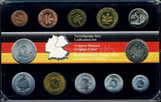 NSZK + NDK 1990. 1Pf-1M (2x) "Egyesülés" közös szettben T:1