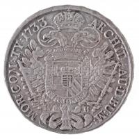 1733K-B Tallér Ag "III. Károly" Körmöcbánya (28,66g) T:2,2- / Hungary 1733K-B Thaler Ag &q...