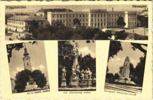 1940 Nagykanizsa, törvényház, Szentháromság és 48-as hősök szobor, Trianoni irredenta emlék (EK)