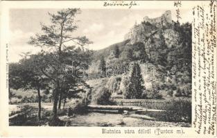 1906 Blatnica vára délről (Turóc). Sochán P. kiadása 168. / Blatnicky hrad / castle (EK)