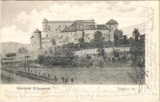 1905 Zólyom, Zvolen; vár, vasútvonal / Zvolensky hrad / castle, railway line (EK)