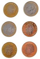 NSZK 1971-1990. 2M Cu-Ni (6xklf) T:2,2-
GFR 1971-1990. 2 Mark Cu-Ni (6xklf) C:XF,VF