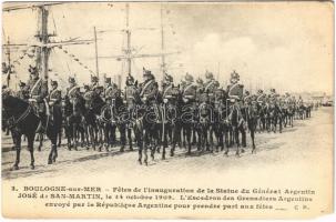 1909 Boulogne-sur-Mer, Fetes de linauguration de la Statue du General Argentin José de San Martin / inauguration of a statue, soldiers (EM)