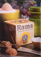 cca 1970-1980 Rama vitaminozott tejes margarin, retró reklám plakát, MAHIR, Bp., Offset-ny., a széleken gyűrődésekkel, 81x56 cm