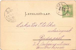 1904 Sárvár, vár, park, Lawn-Tennis tér, teniszpálya teniszezőkkel. Stranz János kiadása. Art Nouvea...