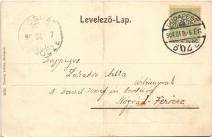 1904 Budapest VI. Andrássy út, villamos, Fonciere Pesti Biztosító Intézet, üzletek. Taussig Arthur 5...