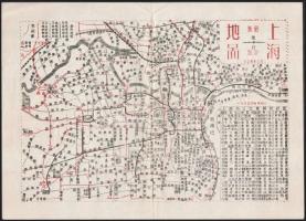 cca 1950-1960 Sanghaj térképe, 25,5×36 cm