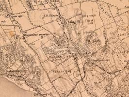 1914 Veszprém és Várpalota környékének katonai térképe, K. u. k. Militärgeographisches Institut, 48×...