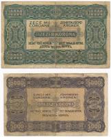 1923. 5000K "5B16 643124" nyomdahely nélkül, T.W. jelöléssel + 10.000K "C10 096942&qu...