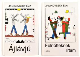 Janikovszky Éva: Felnőtteknek írtam + Ájlávjú. Bp, 1999-2000, Móra. Réber László rajzaival. Kartonált papírkötésben, jó állapotban.
