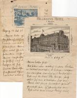 1898-1905  2 db díszes szállodai levélpapír